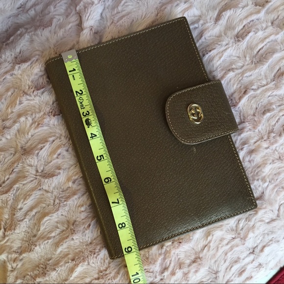 😊 Sold-Gorgeous Vintage Gucci Agenda Brown - Picture 2 of 8
